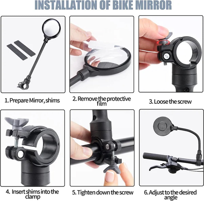 Adjustable Handlebar Rear View Mirrors