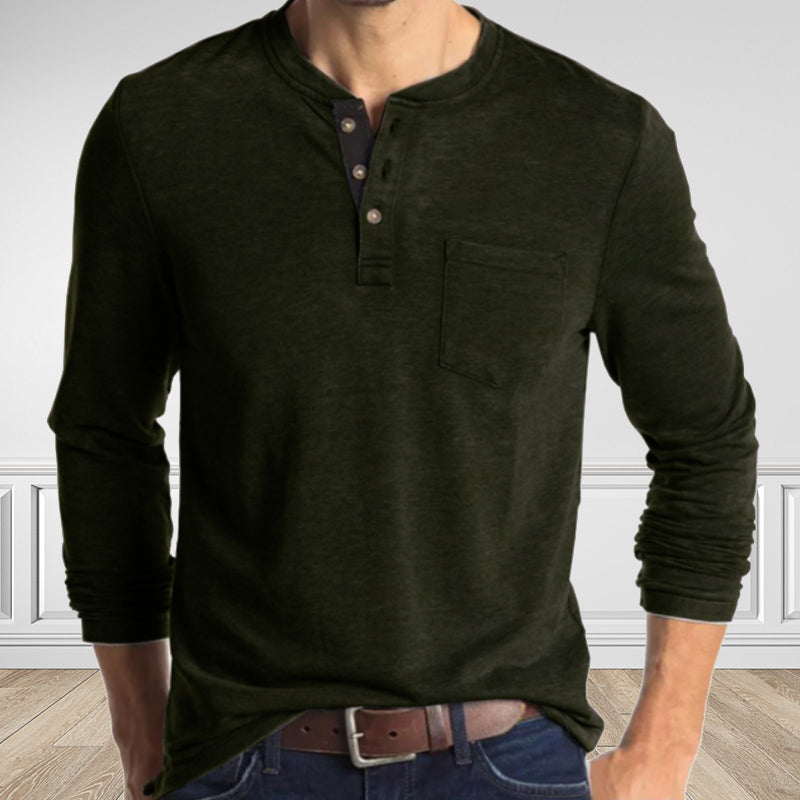 Men's Fashion Casual Henley Shirt