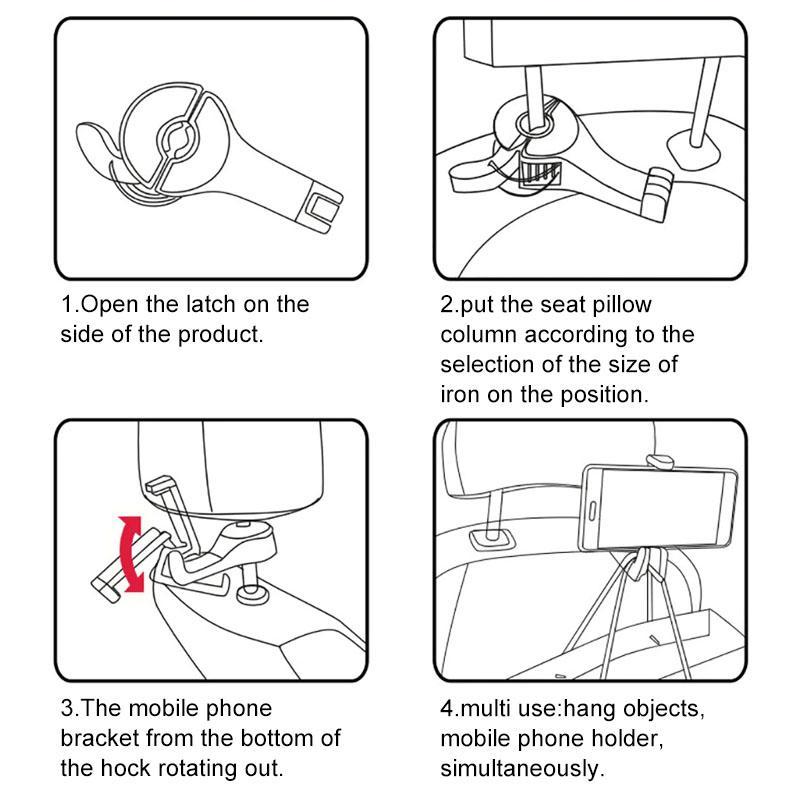 Clapfun™ Headrest Bracket Car Hook