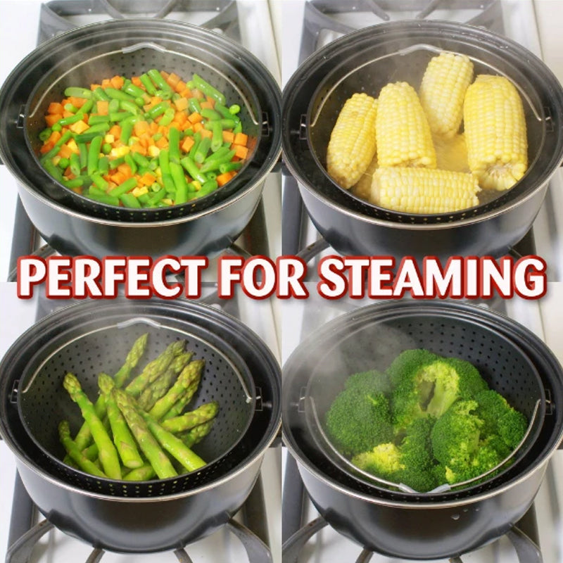 Cooking Pot With Built-In Strainer - Best Helper For Kitchen