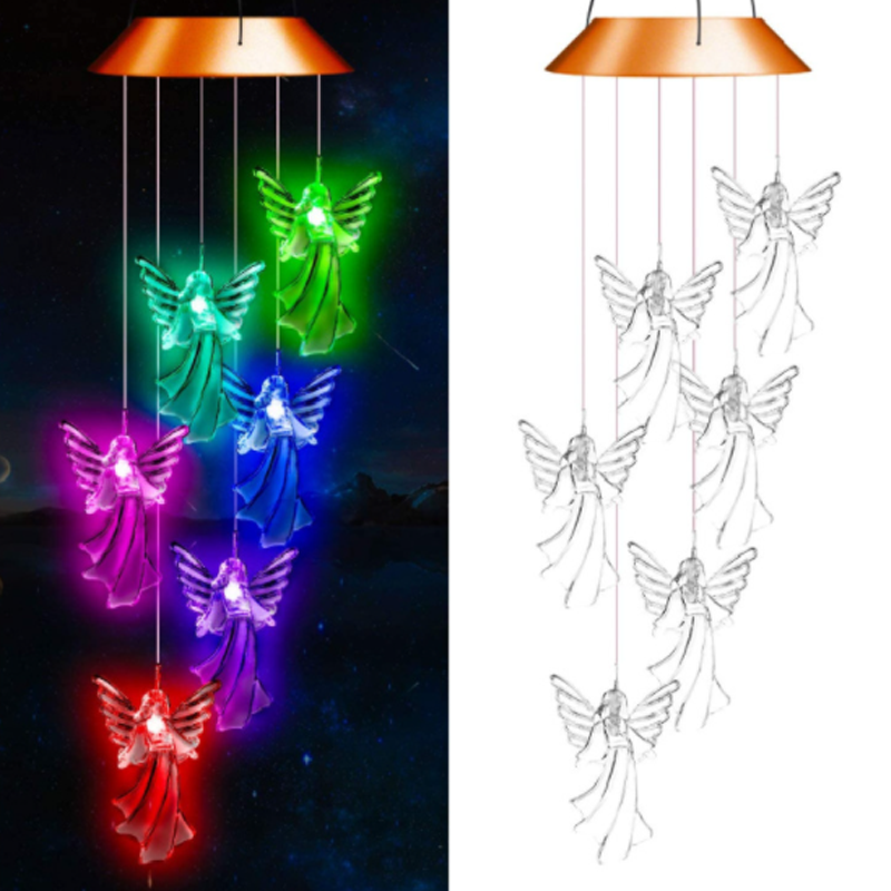Solar Guardian Angel Wind Chime Light