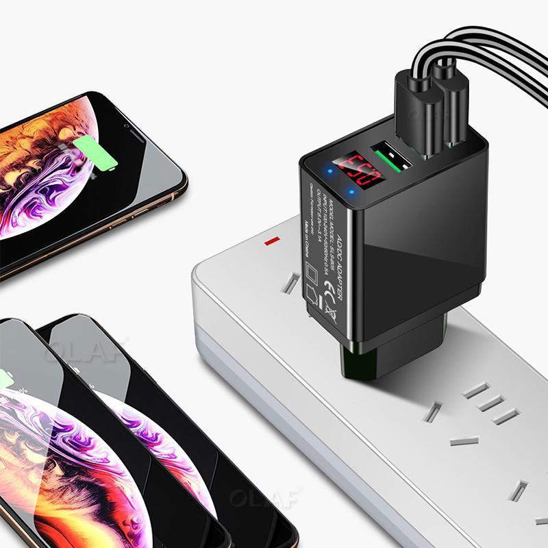Clapfun™ Three in one USB Port Phone Charger with Digital Display