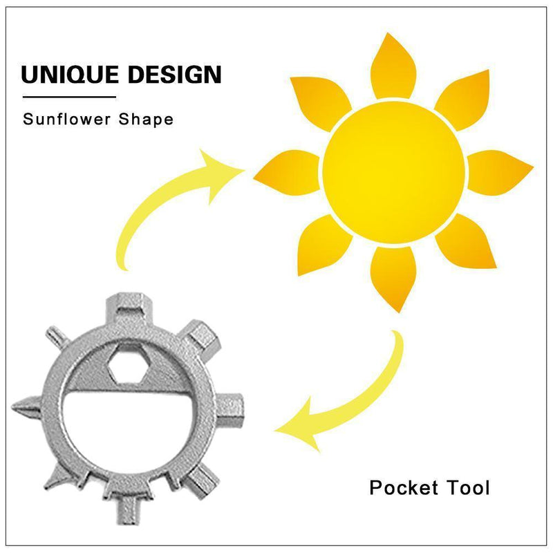 12-in-1 Gear Stainless Steel Sunflower Multi-tool