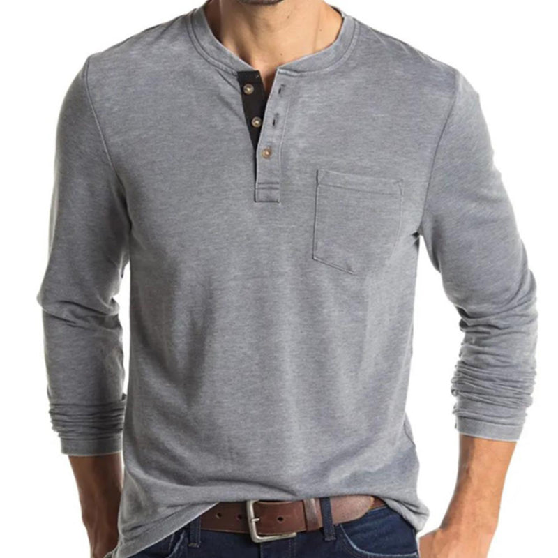 Men's Fashion Casual Henley Shirt