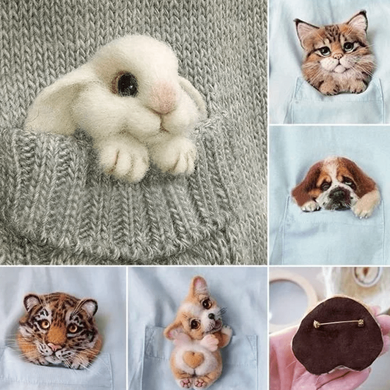 Felt Animal Brooch