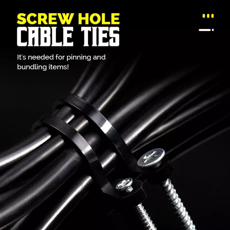 Screw Hole Cable Ties- 250 PCS
