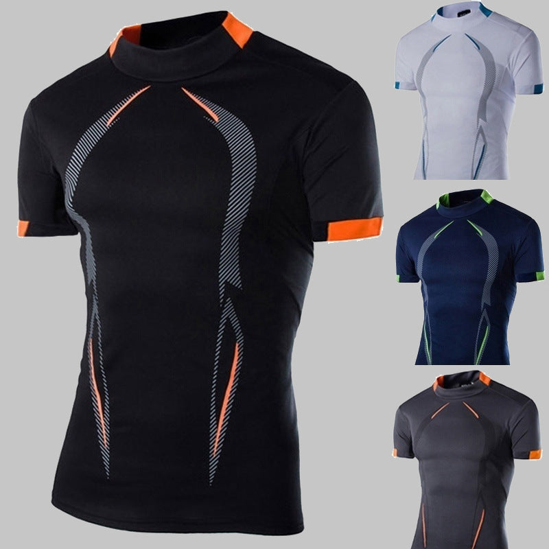 Men's Fitness Training Breathable Quick Dry Sports Short Sleeve