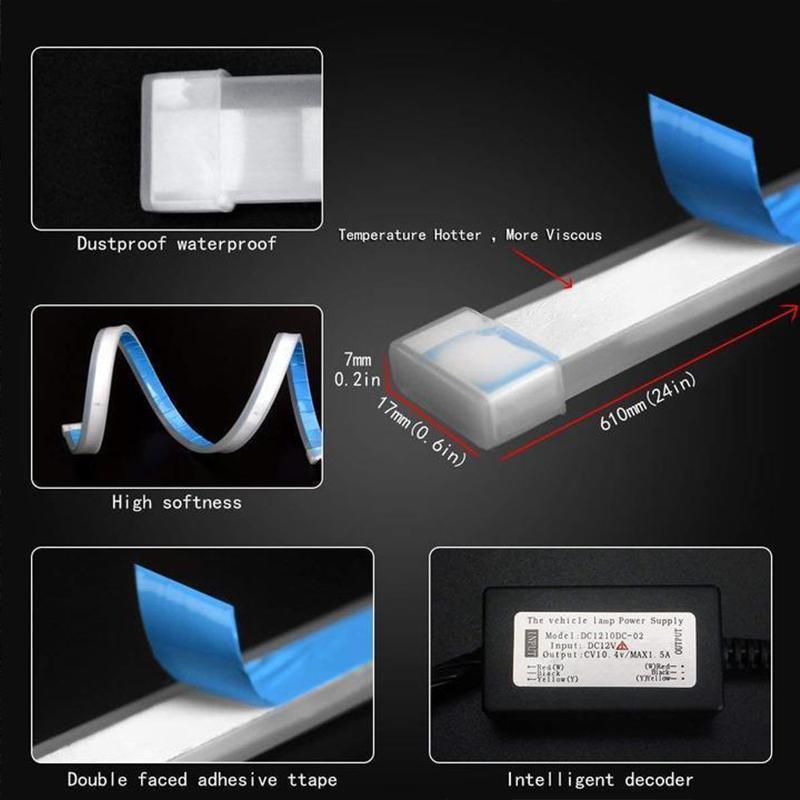 LED Flow Type Car Signal Light (No Disassembling Needed)