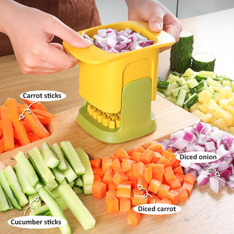 Mini kitchen hand press vegetable cutter