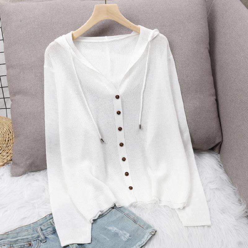 Ice Silk Knit Cardigan Sweater