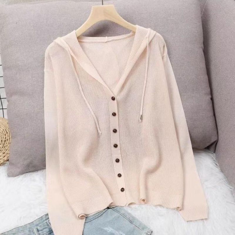 Ice Silk Knit Cardigan Sweater